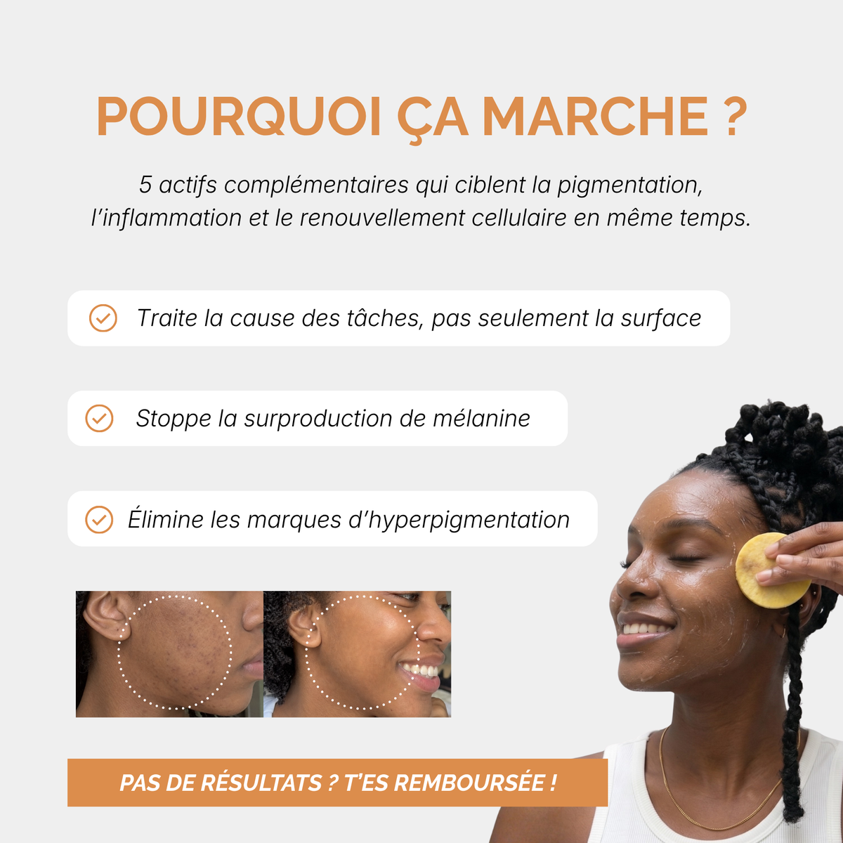 Pads Nettoyants au Curcuma 3 en 1